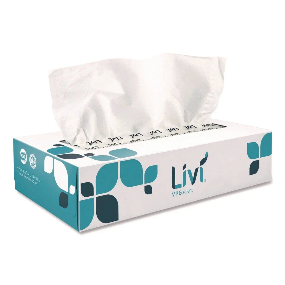 Select 11513 2-Ply Flat Box Facial Tissue - White (30 Boxes/Carton) New