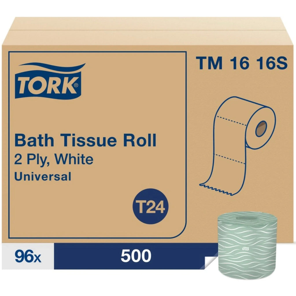 Universal Toilet Paper, T24 (TM1616S), 500 Sheets/Roll - Case of 96 Rolls