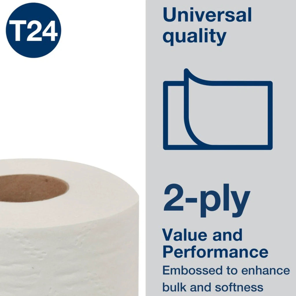 Universal Toilet Paper, T24 (TM1616S), 500 Sheets/Roll - Case of 96 Rolls